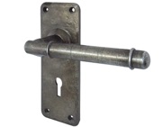 Frelan Hardware Handforged Belfry Door Handles, Pewter - HF100 (sold in pairs)