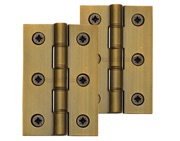 Heritage Brass 3 Inch Heavier Duty Double Phosphor Washered Butt Hinges, Antique Brass - HG99-345-AT (sold in pairs)