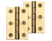 Heritage Brass 3 Inch Heavier Duty Double Phosphor Washered Butt Hinges, Polished Brass - HG99-345-PB (sold in pairs)