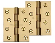 Heritage Brass 4 Inch Heavier Duty Double Phosphor Washered Butt Hinges, Satin Brass - HG99-355-SB (sold in pairs)