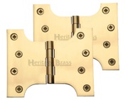 Heritage Brass 5 Inch Parliament Hinges, Polished Brass - HG99-390-PB (sold in pairs)