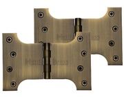 Heritage Brass 6 Inch Parliament Hinges, Antique Brass - HG99-395-AT (sold in pairs)