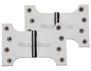 Heritage Brass 6 Inch Parliament Hinges, Polished Chrome - HG99-395-PC (sold in pairs)