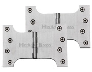 Heritage Brass 6 Inch Parliament Hinges, Satin Chrome - HG99-395-SC (sold in pairs)