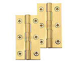 Heritage Brass Extruded Brass Cabinet Hinges (Various Sizes), Natural Brass - HG99-110-NB (sold in pairs)