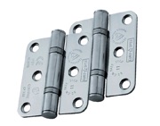 Eurospec Enduro 3 Inch Grade 11 Ball Bearing Radius Edge Hinges, Polished Stainless Steel - HIN13225/11BSS/R (sold in pairs)