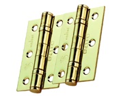 Eurospec 3 Inch Fire Rated Grade 7 CE Bearing Hinges, PVD Stainless Brass - HIN1322/7PVD (sold in pairs)
