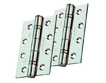 Eurospec Enduro 4 Inch (67mm Width) Fire Rated Grade 11 CE Ball Bearing Hinges, Satin Stainless Steel Finish - HIN14252 (sold in pairs)