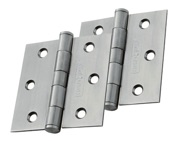 Eurospec 3 Inch Stainless Steel Plain Butt Hinges, Satin Stainless Steel Finish - HIP1332SSS (sold in pairs)