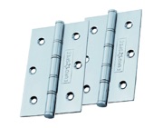 Eurospec 3 Inch Stainless Steel Washered Hinges, Polished Stainless Steel - HIW13215BSS (sold in pairs)