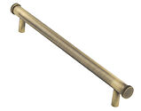 Frelan Hardware Hoxton Wenlock Diamond Knurled End Cap Cabinet Pull Handle (96mm OR 224mm c/c), Antique Brass - HOX150AB