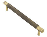 Frelan Hardware Hoxton Taplow Diamond Knurled Cabinet Pull Handle (96mm OR 224mm c/c), Antique Brass - HOX2050AB