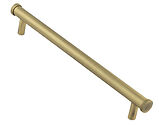 Frelan Hardware Hoxton Thaxted Line Knurled End Cap Cabinet Pull Handle (96mm OR 224mm c/c), Antique Brass - HOX250AB