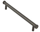 Frelan Hardware Hoxton Thaxted Line Knurled End Cap Cabinet Pull Handle (96mm OR 224mm c/c), Dark Bronze - HOX250DB