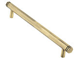Frelan Hardware Hoxton Nile Hex Cabinet Pull Handle With End Step Detail (96mm OR 224mm c/c), Antique Brass - HOX350AB