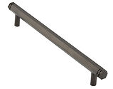Frelan Hardware Hoxton Nile Hex Cabinet Pull Handle With End Step Detail (96mm OR 224mm c/c), Dark Bronze - HOX350DB