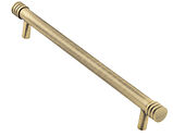Frelan Hardware Hoxton Sturt Cabinet Pull Handle With Grooved Detail (96mm OR 224mm c/c), Antique Brass - HOX450AB