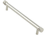 Frelan Hardware Hoxton Sturt Cabinet Pull Handle With Grooved Detail (96mm OR 224mm c/c), Polished Nickel - HOX450PN