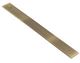 Frelan Hardware Hoxton Fanshaw Backplate For Cabinet Pull Handle (96mm OR 224mm c/c), Antique Brass - HOX5050AB