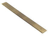 Frelan Hardware Hoxton Rushton Stepped Backplate For Cabinet Pull Handle (96mm OR 224mm c/c), Antique Brass - HOX6050AB