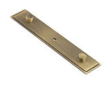 Frelan Hardware Hoxton Rushton Stepped Backplate For Cupboard Door Knobs (96mm c/c), Antique Brass - HOX6090AB