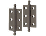 Frelan Hardware Hoxton 2 Inch Finial Cabinet Hinges, Dark Bronze - HOX800DB (sold in pairs)