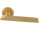 Carlisle Brass Manital Hygge Due Door Handles On Round Rose, Satin Brass - HYD5SB (sold in pairs)