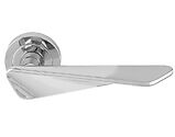 Carlisle Brass Manital Intona Door Handles On Round Rose, Polished Chrome - IN5CP (sold in pairs)