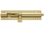 Frelan Hardware Straight Brass Barrel Bolt (Various Sizes), Polished Brass - J1001PB