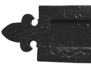 Frelan Hardware Fleur De Lys Letter Plate (350mm x 85mm), Black Antique - JAB13