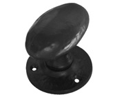 Frelan Hardware Oval Shape Mortice Door Knob, Black Antique - JAB48 (sold in pairs)