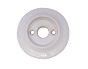 Frelan Hardware Alternative Backplate Option For Porcelain Mortice Door Knobs, White - JC10RWH (sold in pairs)