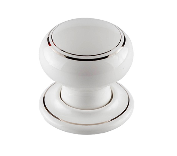 Frelan Hardware Porcelain Mortice Door Knobs, Silverline White - JC23 from  Door Handle Company