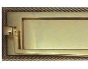 Frelan Hardware Georgian Brass Postal Knocker Letterplate (254mm x 76mm), Polished Brass - JG80PB