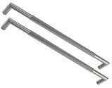 Frelan Hardware Three One Six Mitred Diamond Knurled Pull Handles (600mm OR 800mm c/c), Back To Back Fixing, Gun Metal - JGM11 (sold in pairs)