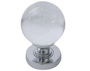 Frelan Hardware Plain Ball Glass Mortice Door Knob, Polished Chrome - JH5201PC (sold in pairs)