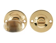 Frelan Hardware Glass Bathroom Turn & Release (36mm Rose Diameter), Polished Brass - JH6001PB