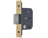 Frelan Hardware 3 Lever Architectural Dead Lock (64mm OR 76mm), Polished Brass - JL1092PB