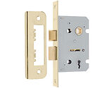 Frelan Hardware 2 Lever Contract Sash Lock (64mm OR 76mm), Electro Brass - JL470EB