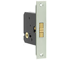 Frelan Hardware Burlington Sliding Door Bathroom Lock, Satin Chrome - JL840SC