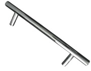 Frelan Hardware T-Bar Cabinet Handles (12mm Diameter), Polished Stainless Steel - JPS110