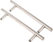 Frelan Hardware Guardsman Pull Handles (19mm OR 25mm Bar Diameter) Back To Back Fixing, Polished Stainless Steel - JPS220 (sold in pairs)
