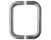 Frelan Hardware D Shaped Pull Handles (19mm or 22mm Bar Diameter) Back To Back Fixing, Polished Stainless Steel - JPS120 (sold in pairs)