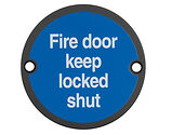 Frelan Hardware Fire Door Keep Locked Shut (75mm Diameter), Matt Black - JS109MB
