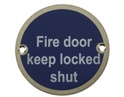 Frelan Hardware Fire Door Keep Locked Shut (75mm Diameter), Satin Stainless Steel - JS109SSS