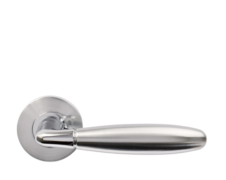 Excel Jigtech Harrier Polished Chrome and Satin Chrome Door Handles - JTF1070 (sold in pairs)