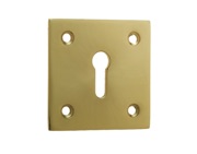 Frelan Hardware Standard Profile Square Escutcheon, Polished Brass - JV153PB