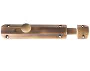 Frelan Hardware Surface Door Bolt (100mm, 150mm OR 200mm), Antique Brass - JV167AB
