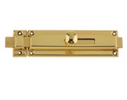 Frelan Harware Disabled Surface Door Bolt, Polished Brass - JV178PB