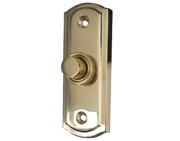Frelan Hardware Sloan Bell Push, Polished Brass - JV17PB